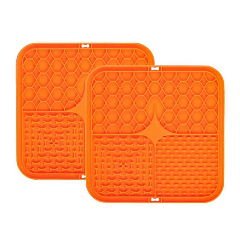 Food grade silicone pet dog and cat anti-choking slow eating tableware tray licking mat licking plate pet yogurt placemat