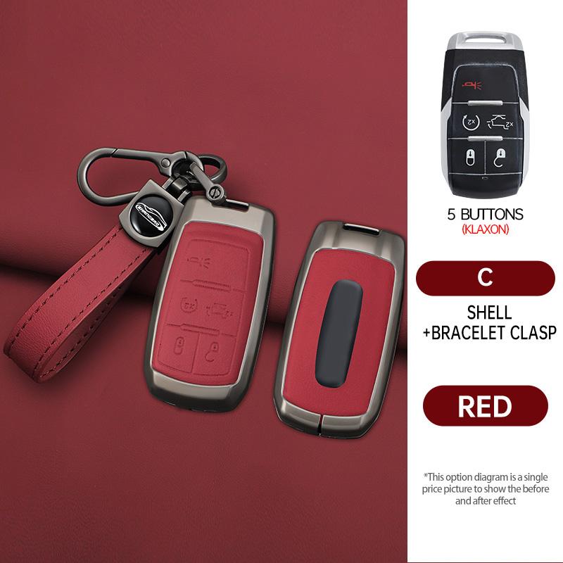 Styling-Zierleisten 3/4/5/6 Tasten Zinklegierung Auto-Schlüsselanhänger-Hülle Zubehör Für Dodge RAM 1500 2500 3500 4500 5500 RAM1500 RAM25