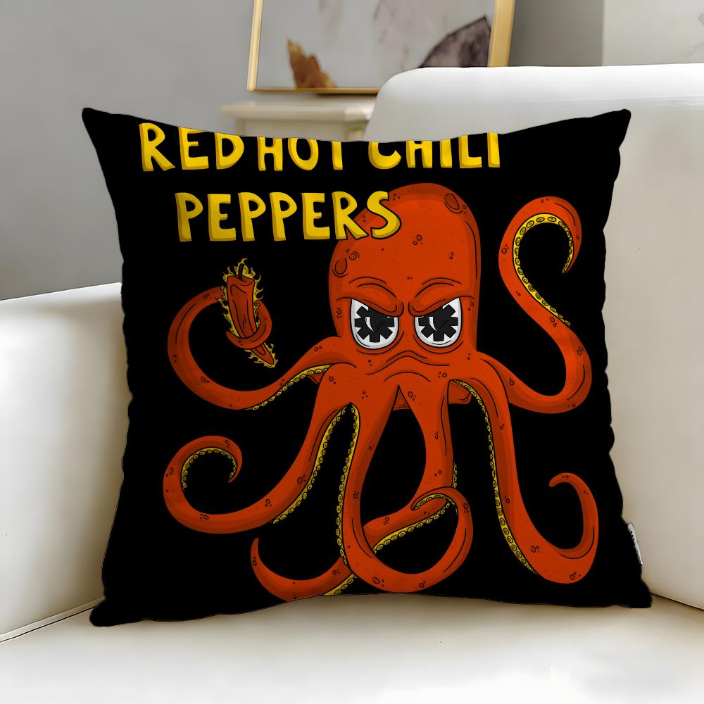 Klassiska bandet Red Hot Chili Peppers Kuddfodral Mjukt & Lätt att Tvätta Örngott – Mångsidigt för Soffa, Säng, Resa och Kontor