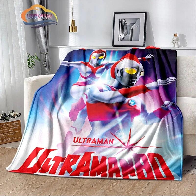 Ultra Heroes Zeta Hero's Path  Wool Blanket Jindian Animation Character Ultraman  Fashion  Portable Flannel Warm Camping