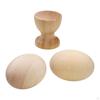 8Pcs Unfinished Wood Eggs Craft Supplies Creative for Drawing Fillable Easter Interactive