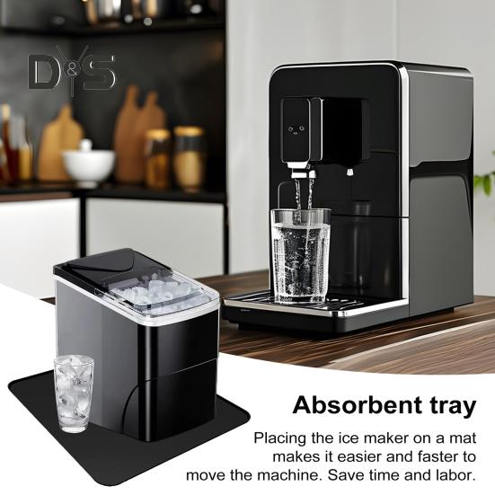 Ice Maker Pad Countertop Water Absorbent Mat Reusable Ice Maker Tray Pad Easy To Clean Dish Drying Mat for Kitchen
