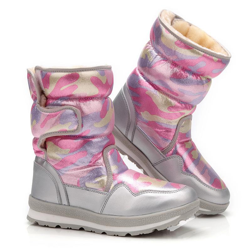 New Style Snow Boots Mid-calf Warm Cotton Shoes