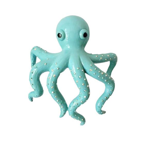 

Yousheng Flowerpot Pendant Blue Octopus Resin Decorative Hanging Planter Home Office Ocean Theme Desktop Decor синий