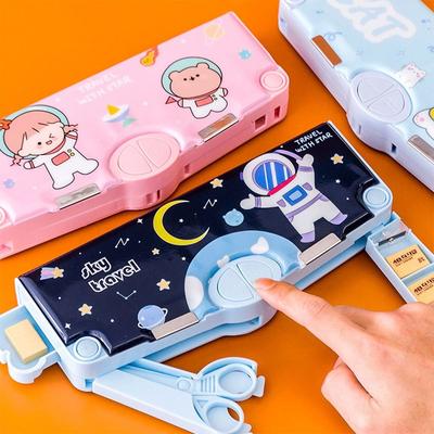 Large Capacity Pencil Box Double Layer Stationery Storage Box Stationery Organizer  Students Gift