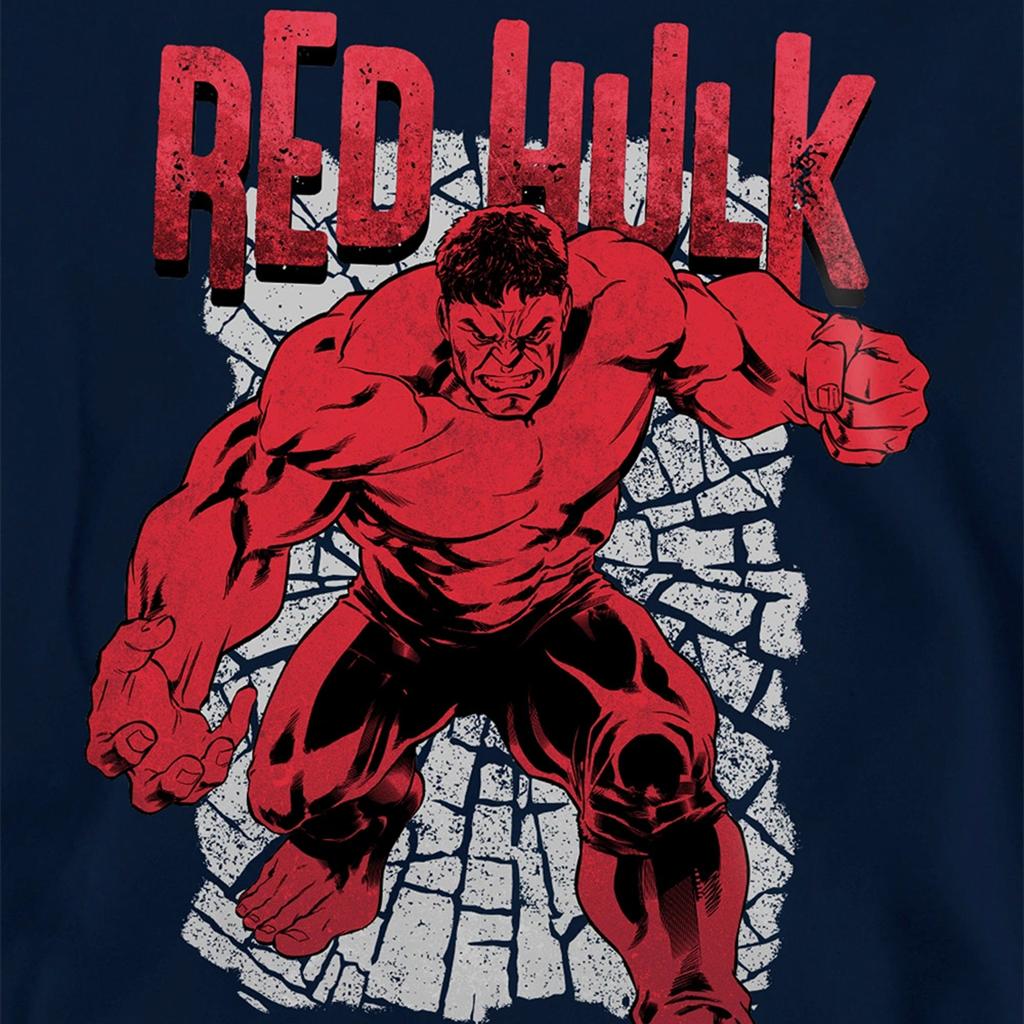 Marvel Childrens/Kids Red Hulk Cracked Pull Over Hoodie