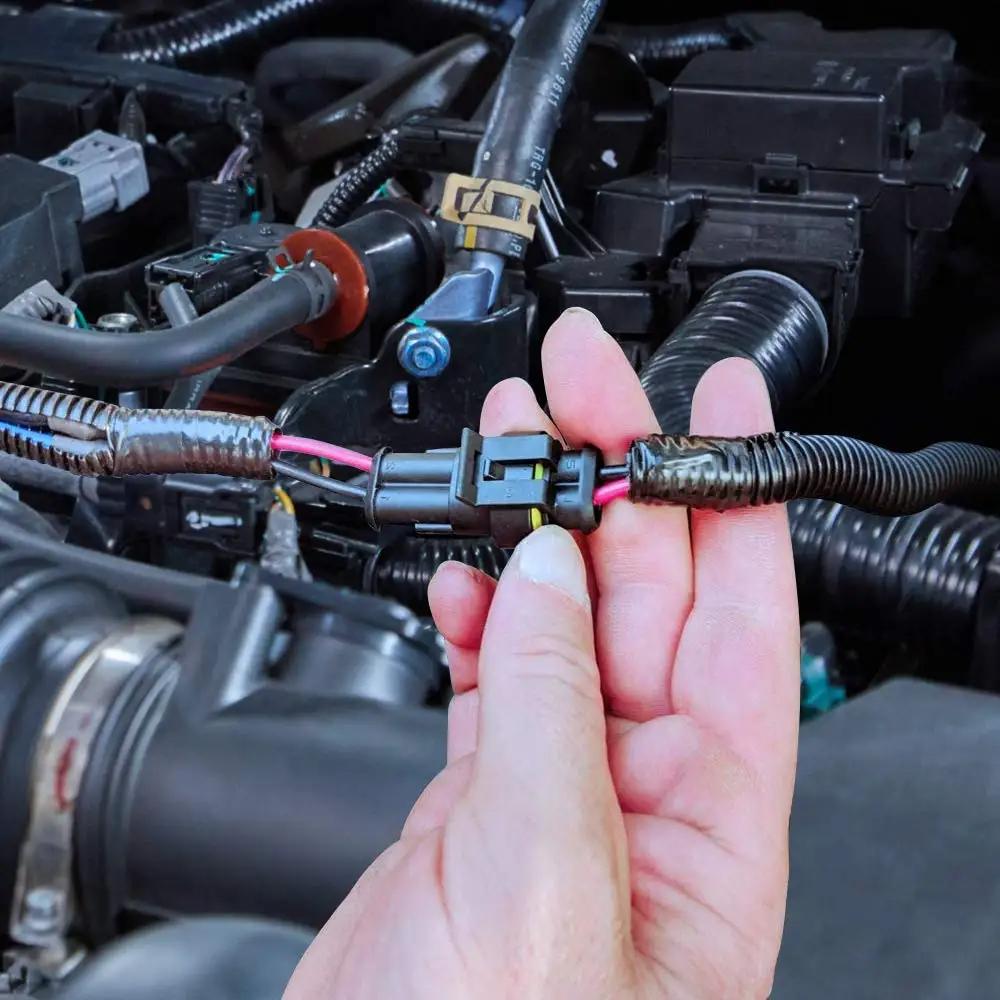 5 Sets 2-poliger, wasserdichter, versiegelter Steckersatz für elektrische Kabel, Auto-Steckverbinder mit Kabel, Fabrik-Online-Großhandel