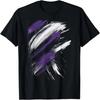 Purple And Black Brushstrokes Graphic T-Shirt