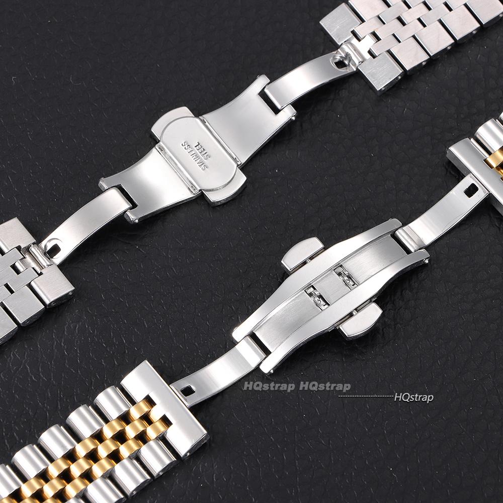 Solid Stainless Steel Watch Band for Rolex Flat Curved End Strap 12 13 14 16mm 17mm 18mm 19mm 20mm 21mm 22mm Men Women Bracelet
