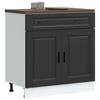 Vidaxl Base Kitchen Cabinet, Porto, Black, Wood-based Material