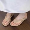 Premium Wedge Sandals New Casual Flip-flops Toe Thick-soled Cool Slippers
