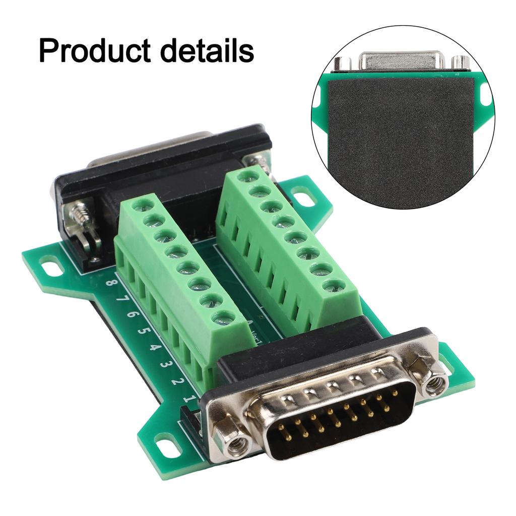 For Electronic Installations As Shown In The Picture DB15 Terminal Block Dual-ended Design One-to-one Pin Mapping