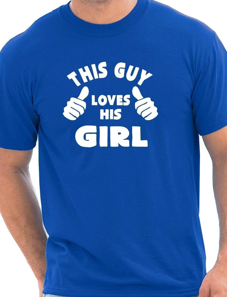 This Guy Loves His Girl Wife Lady Mens Funny Gift T-Shirt Size S-XXL