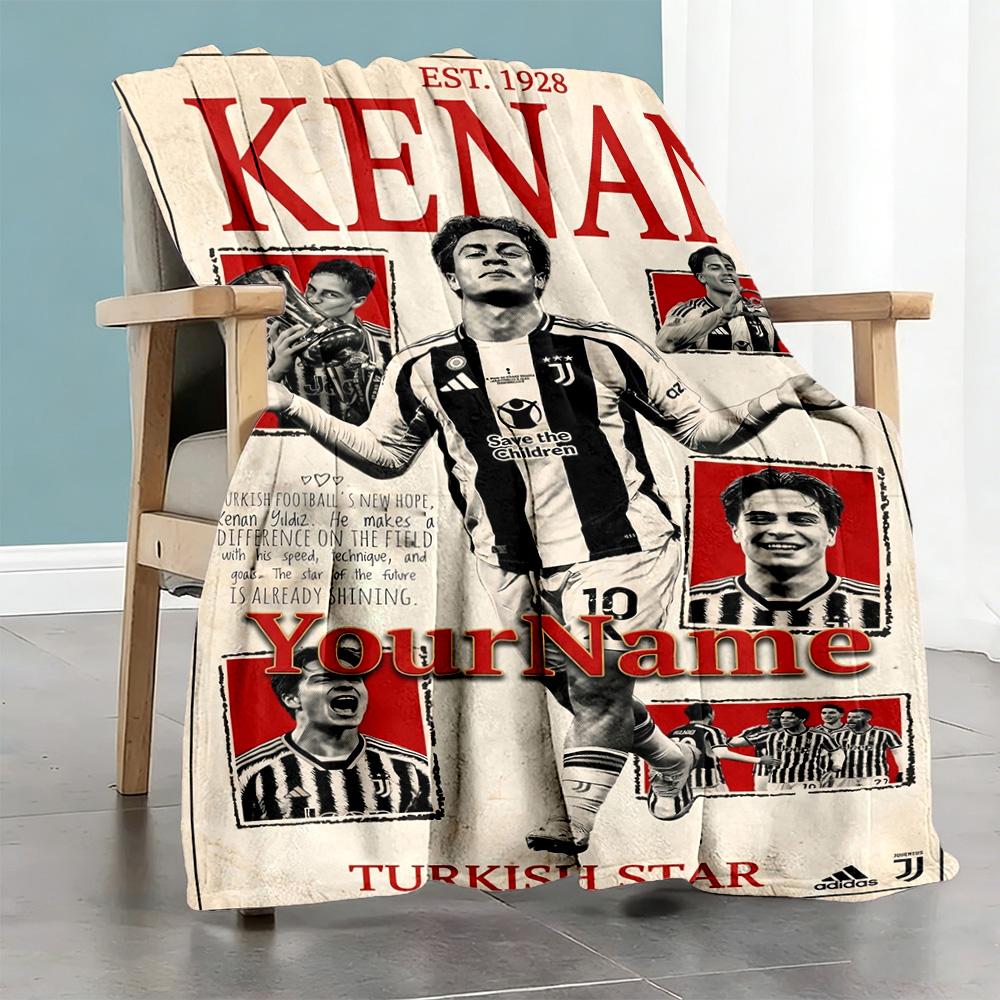 Juventus Personalized Text Blanket Gift Personalized Blanket Ultra-Soft Versatile for Livingroom Office Seaside Living Room Four Seasons Multipurpose
