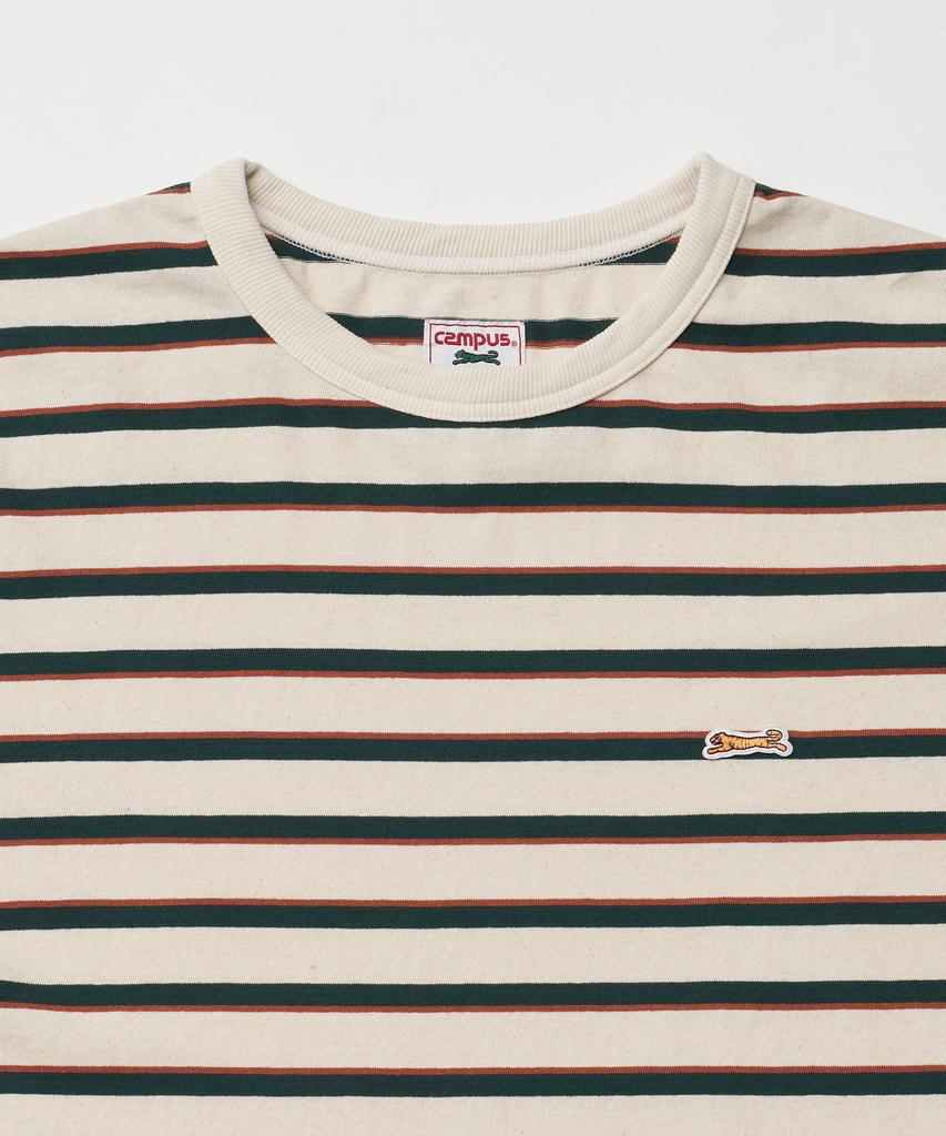 LE TIGRE Multi Stripe Half T-Shirt (Ecru)