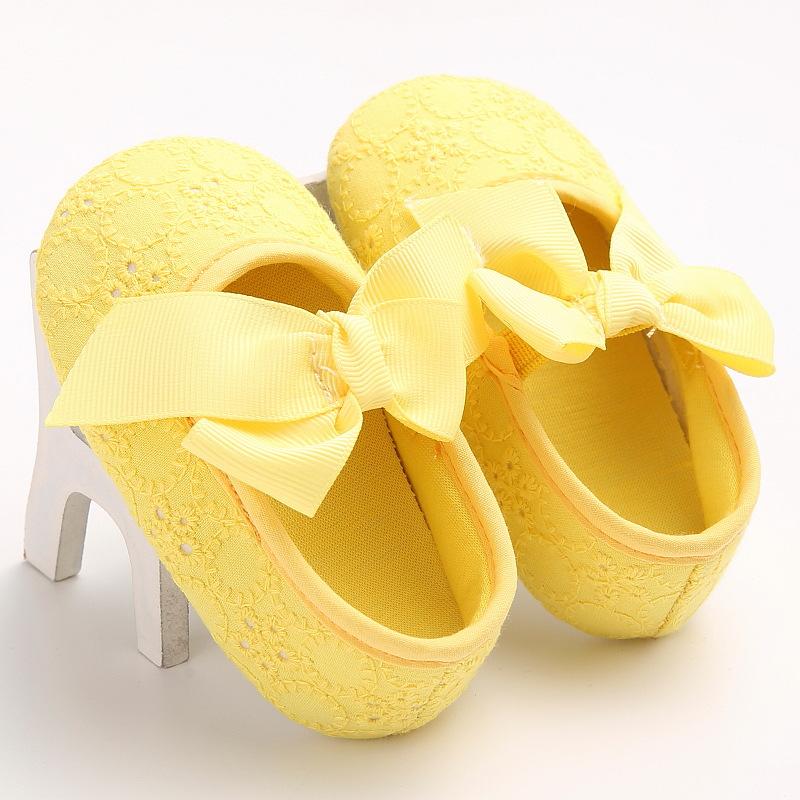 Pantofi pentru bebeluși, primăvară și toamnă, pentru fetiță, 0-1 ani, pantofi pentru bebeluși, seria prințesă, cu bowknot, culoare uni, pantofi pentru copii mici