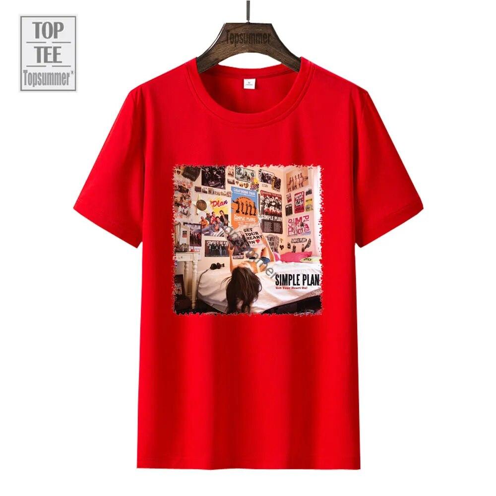 Ge allt! Album T-shirt Simple Plan Turné T-shirt Tonåringar Sommarmode Oversized T-shirts Pojke Flicka Grafiska Tryck T-shirts