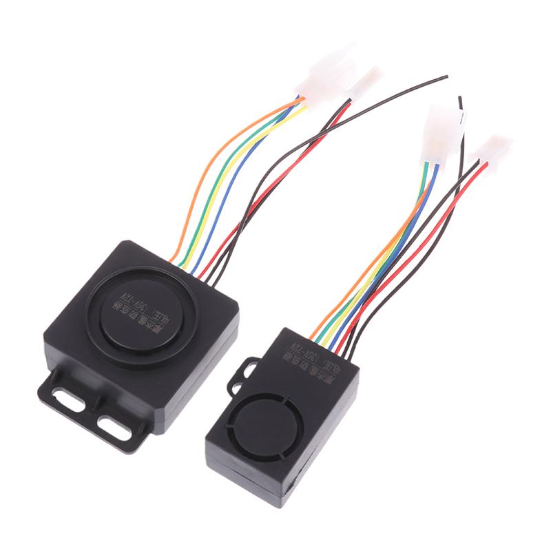 48-72V Anti-Theft E-Bike Alarm Scooter Security Dual Remote Control Detector Alarm Anti Lost Remote Control Detector Alarm