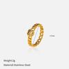 1011 101 stainless steel rings plated with 18K gold zircon high-end lace woven fashion rings are hot for women
