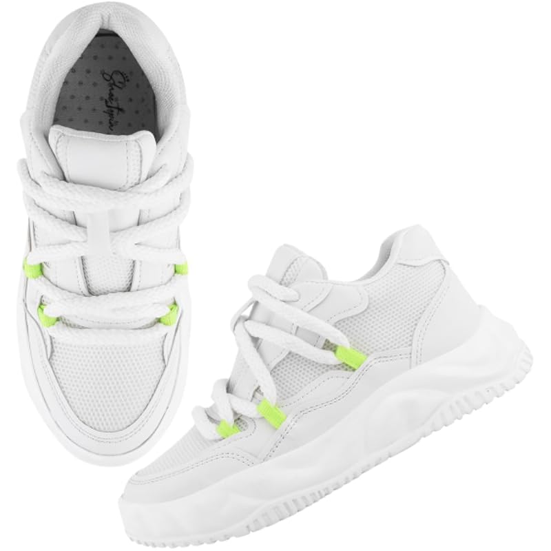Shoetopia Casual White Sneakers For Women-Eu40