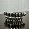 Glossy Finish Teeth Grillz Top Bottom Set Anti Slip Eco-friendly Copper Teeth Grillz Caps Silver Gold Teeth Jewelry Rapper