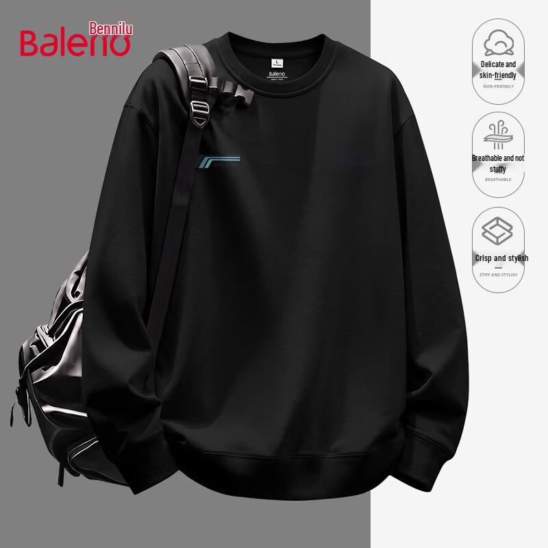 Baleno Men's American Style Loose Fit Versatile Crewneck Sweatshirt