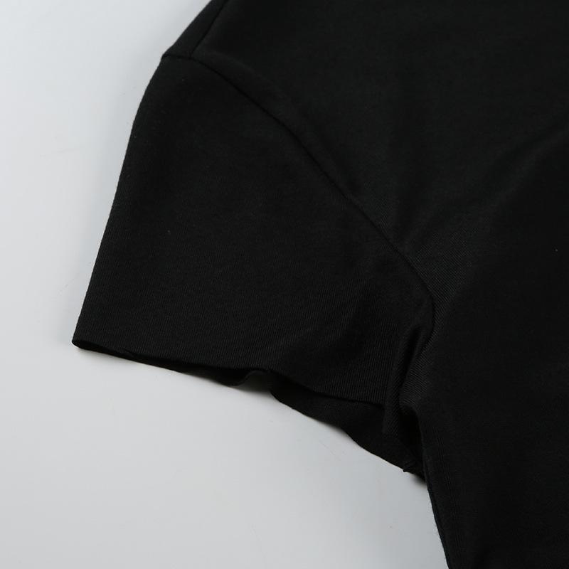 European and American Digital Printed Summer Fashion Personality Short Style Crop Top with Exposed Navel and One Shoulder T-shirt Top