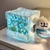 New Creative Diy Tulip Flower Sea Cube Three-Dimensional Small Night Lamp Material Package for Girlfriend Couple Girlfriends