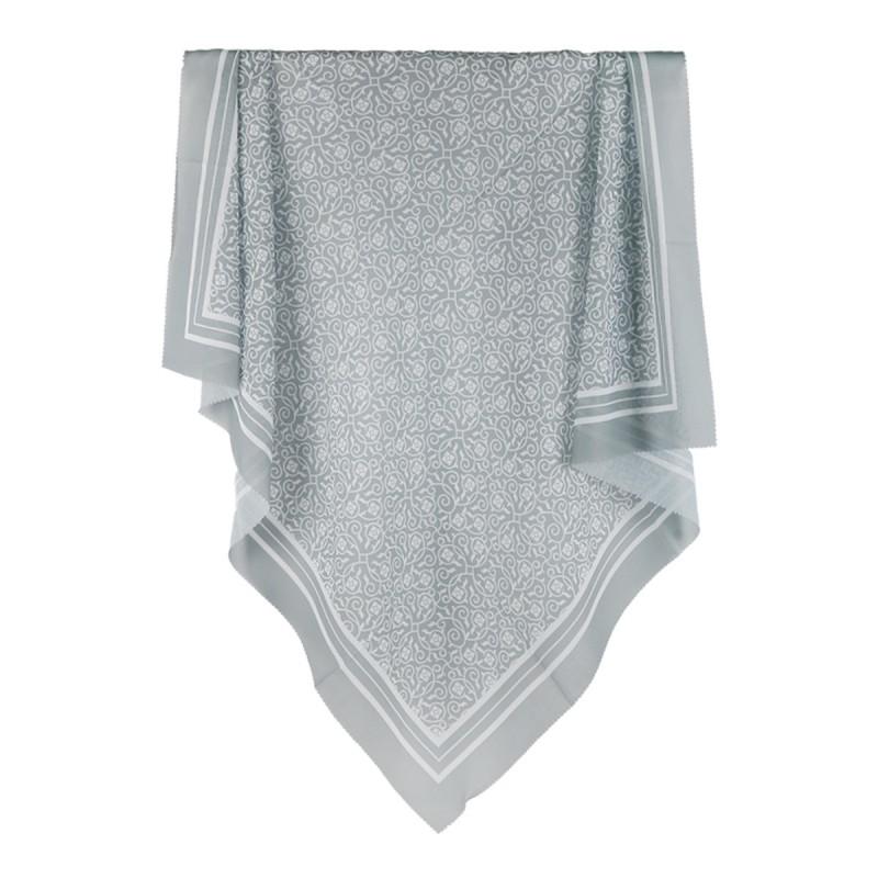 Cotton Linen Printed Square Scarf 110x110cm Lightweight Wrap Women Boho Style Headwrap Neck Accessory