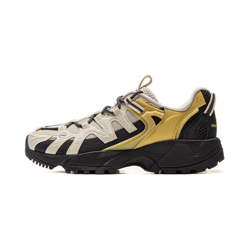 Li Ning CF Outdoor Comfortable Fashion Trend Non-Slip Wear-Resistant Low-Top Hiking Shoes Unisex Hiking Shoes Oatmeal-Black AGLU073-6