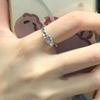 Ins Trendy Y2K Moonstone Irregular Ring Personalized Wave Rings for Women Men Adjustable Opening Ring Fashion Jewelry Gifts