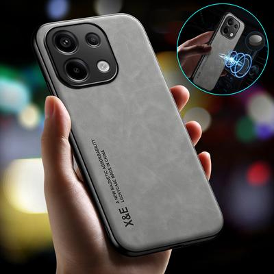 Für Redmi Note 13 Pro 4G Hülle Leder Magnetischer Halter Handyhülle Für Xiaomi Redmi Note13 Pro Note 13Pro 4G Stoßfeste Rückseite