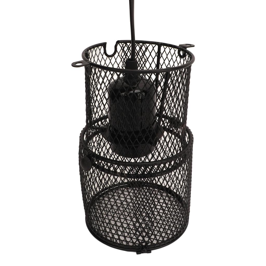 Reptile Heat Lamp Guard Design Retractable E27 Bulb Connector Reptile Heat Lamp Mesh Cover Safety for Snakes