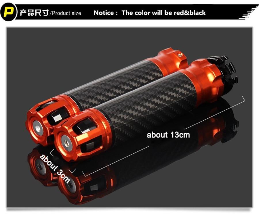 22mm CNC Motorcycle Refit Throttle Aluminum Alloy Carbon Fiber Rotatable Handleb