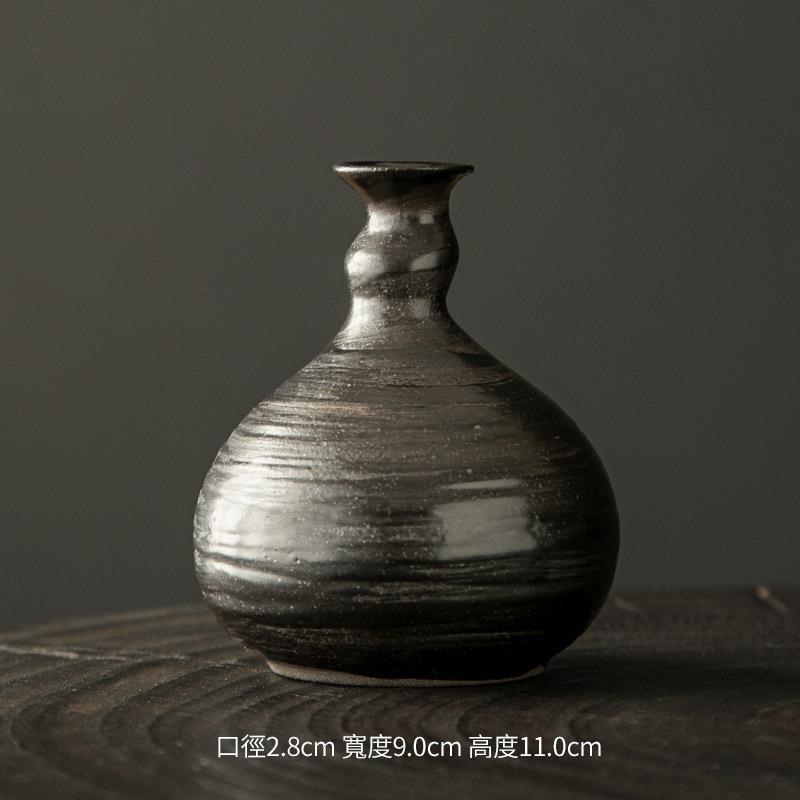 European Ceramic Vase Vintage Stoneware Flower Ware Hydroponic Ornaments Living Room Office Desktop Floral Vase Home Decoration