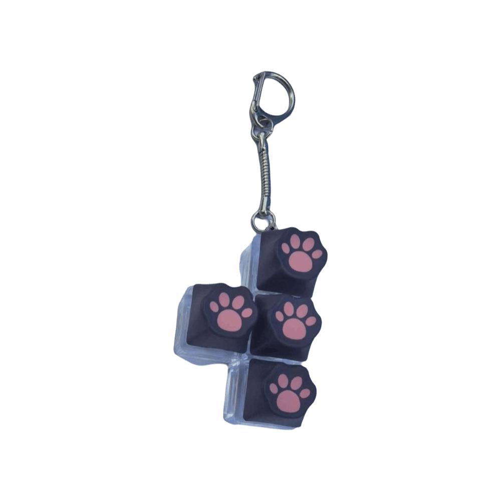 Cat Paw Stress Relief Clicker 4/9 Keys Fidget Keychain Relaxing Calming Keychain Keys  Bag Charms