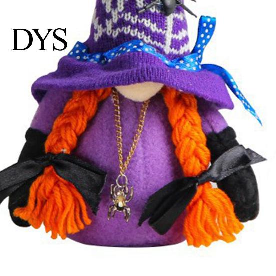 Ghost Festival Table Decor Halloween Witch Plush Gnomes, Cute Faceless Dwarf Doll with Soft Gifts Spider Bat, Home Office Indoor Party Gnome