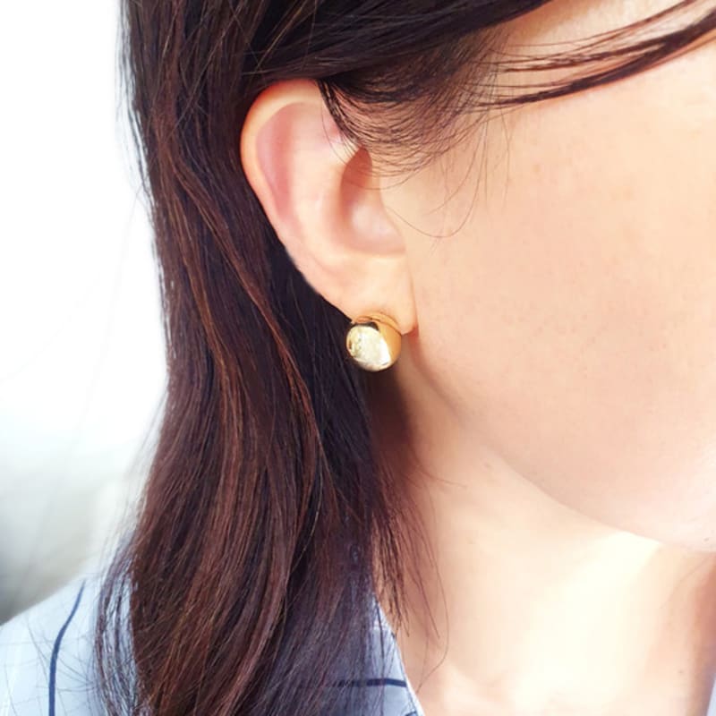 RACOHA RACOHA 12mm Silver Ball Earring (925 Silver)