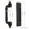 Dual-Sided Black Surface-Mounted Sliding Barn Door Handle