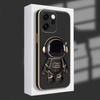 For OPPO Reno 15 Pro 15F Case Shining Astronaut Spaceman Bracket Holder Design Soft Plating For OPPO Reno 15F 15 Pro Back Cover