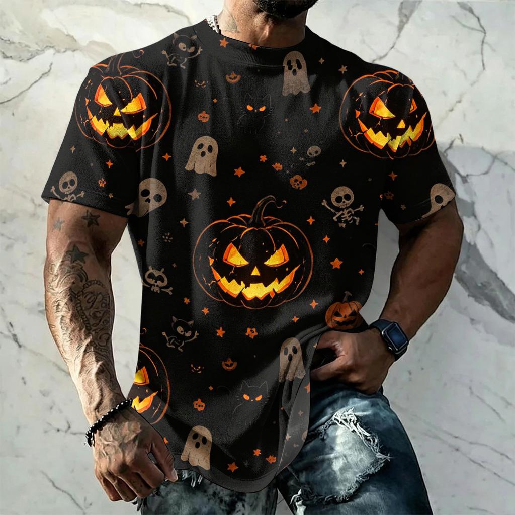 3D Pattern Print T Shirt with Breathable Cool Lightweight Flexible Fabric Easy to Match and Stylish Casual Wear