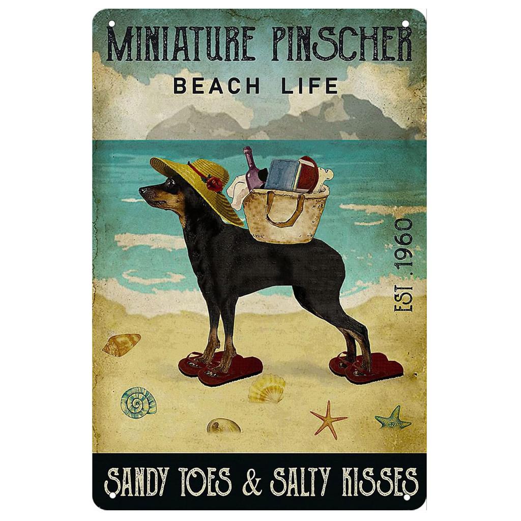 Plaques Metal Tin Sign Beach Holiday Surfing Wall Signs Art Decoration Vintage Tinplate Poster Bar Garage Garden Decor Plates