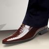 Mens  Leather Shoes Luxury Crocodile Pattern Men Business Dress Shoes Casual Social Shoe Male Wedding Footwear Zapatos Hombre