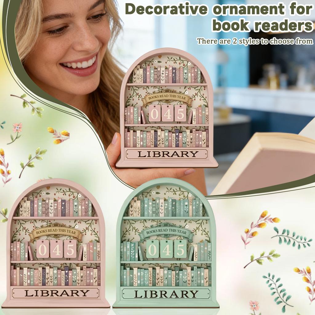 Wooden Bookshelf Display with Reading Counter Decorative Shelf Single Layer 0 5cm Thick Book Holder for Home Office Library