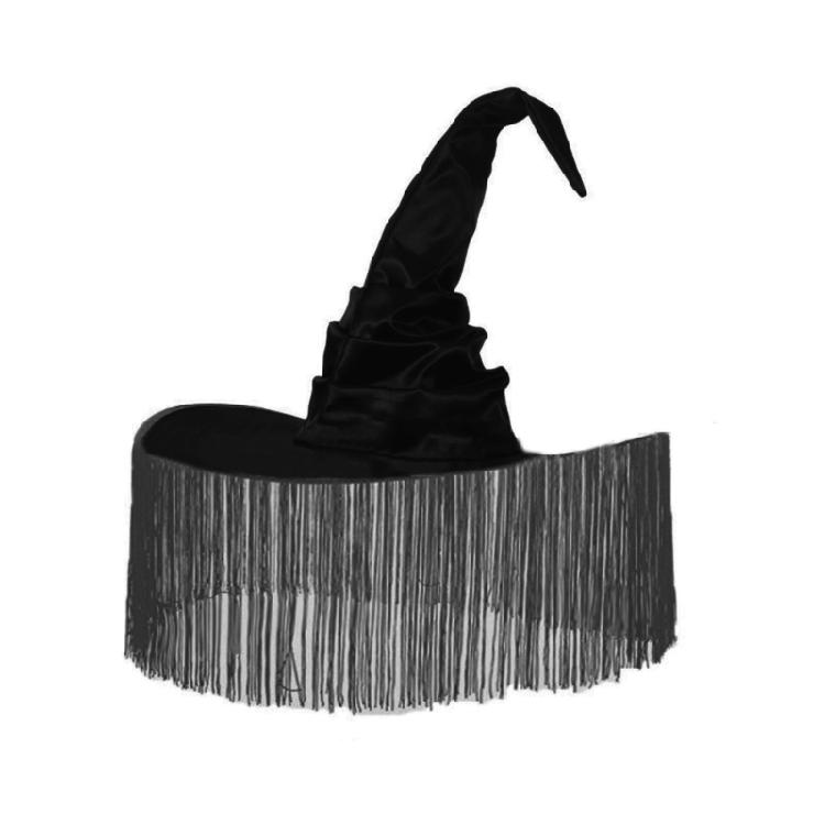 Fashion Costume Hat Witchcap Black Hat Halloween Party Hat Musical Festival Hat