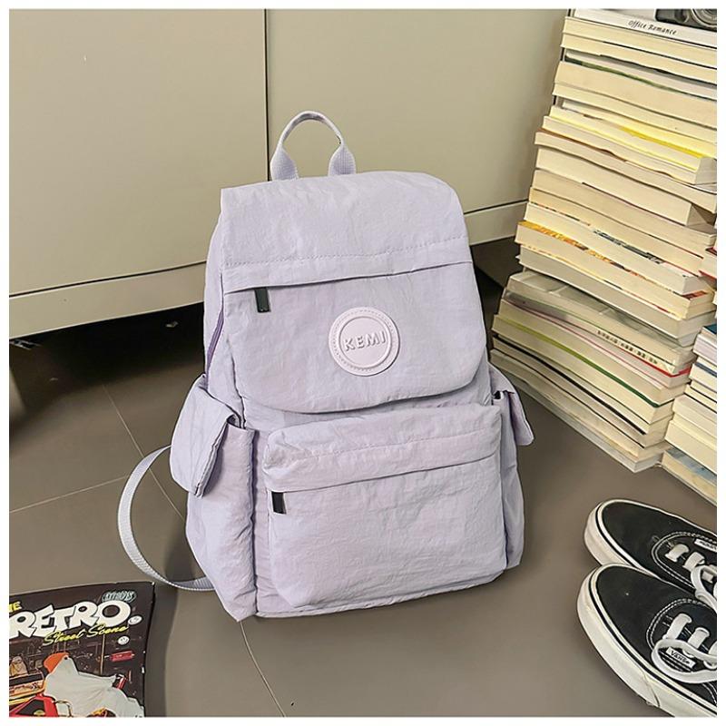 

Canvas Backpack Women s Large Capacity Leisure Student School Bag Outdoor Mountaineering Bag Lightweight Travel Backpack фіолетовий