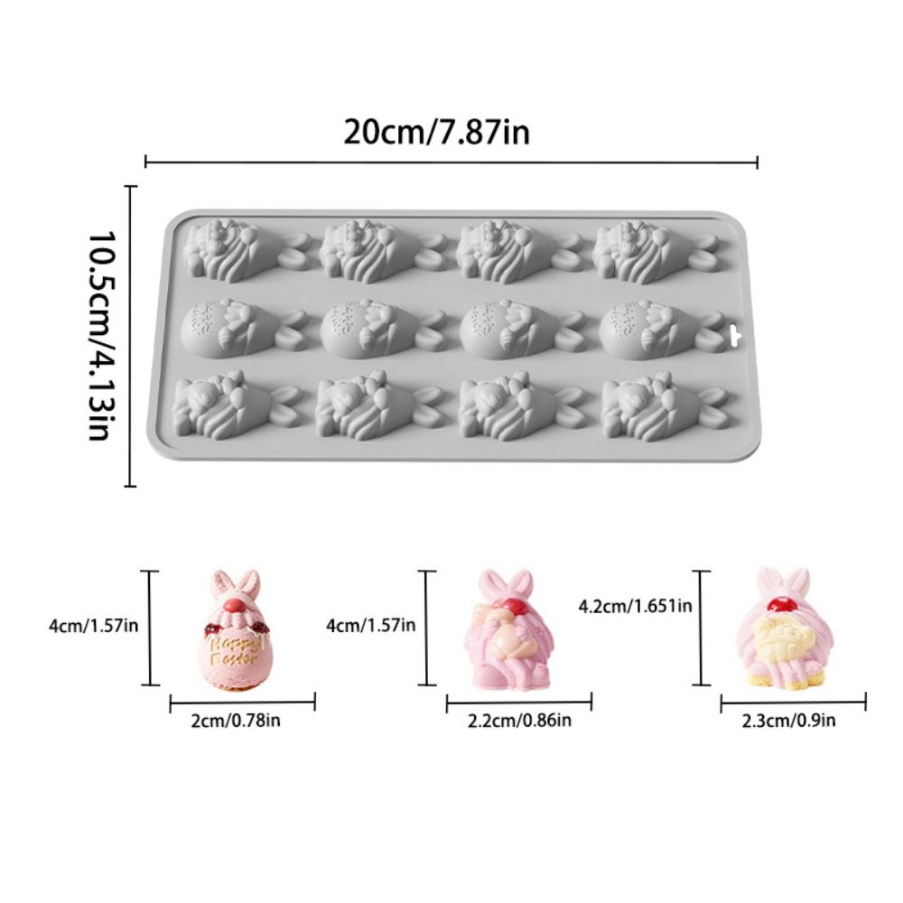 Easter Egg Bunny Muffin Pan 12-Cavity Chocolate Molds Cute Easter Bunny Molds  Holiday Baking