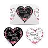 NEW Heart Thank You Stickers  Floral Wedding Festival Party Favors Paper Decorative Sticker Envelope Package Seal Label Sticke