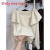 Han Style Ruffled Long Sleeve Shirt With 3d Pattern For Spring Fashion Ladies