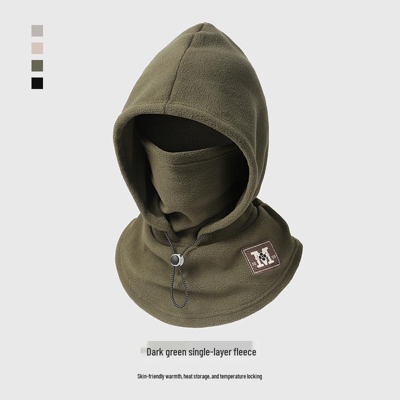 Unisex Windproof Cycling Hat with Face and Neck Protection - Velvet Lined, Thickened for Autumn & Winter